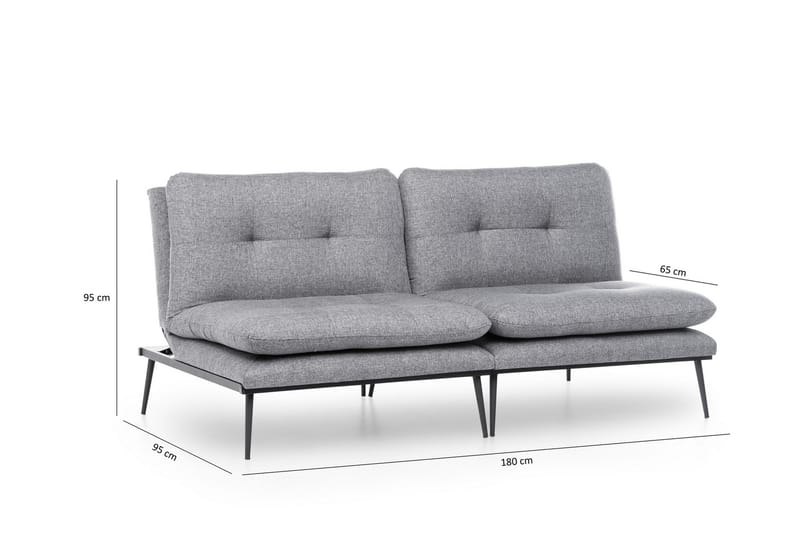 Mezonzo 3-seter Sovesofa - Grå - Møbler - Sofaer - Sovesofaer