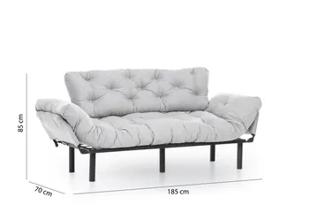 Mezonzo 3-seter Sovesofa - Grå - Møbler - Sofaer - Sovesofaer