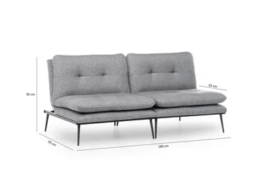 Mezonzo 3-seter Sovesofa - Grå - Møbler - Sofaer - Sovesofaer