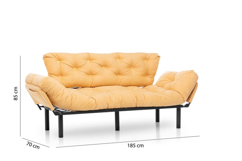 Mezonzo 3-seter Sovesofa - Gul - Møbler - Sofaer - Sovesofaer