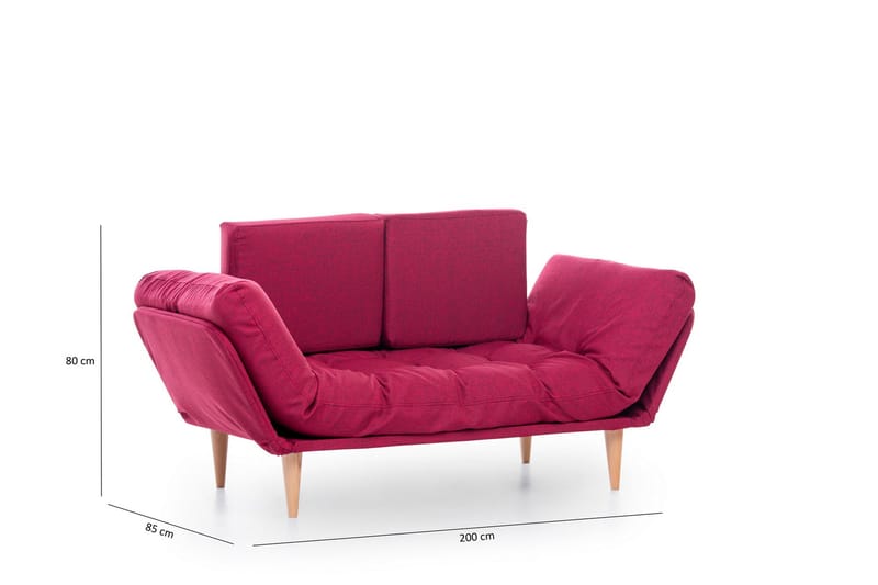 Mezonzo 3-seter Sovesofa - Rød - Møbler - Sofaer - Sovesofaer