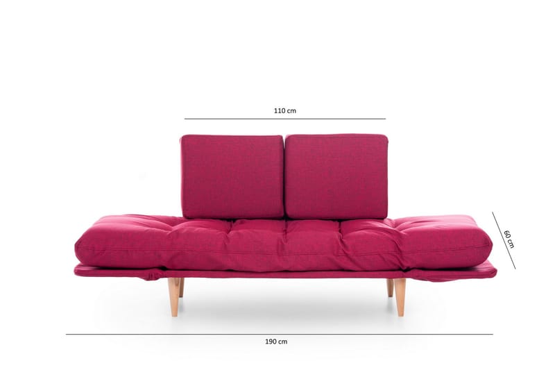 Mezonzo 3-seter Sovesofa - Rød - Møbler - Sofaer - Sovesofaer