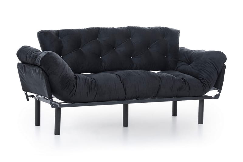 Mezonzo 3-seter Sovesofa - Svart - Møbler - Sofaer - Sovesofaer