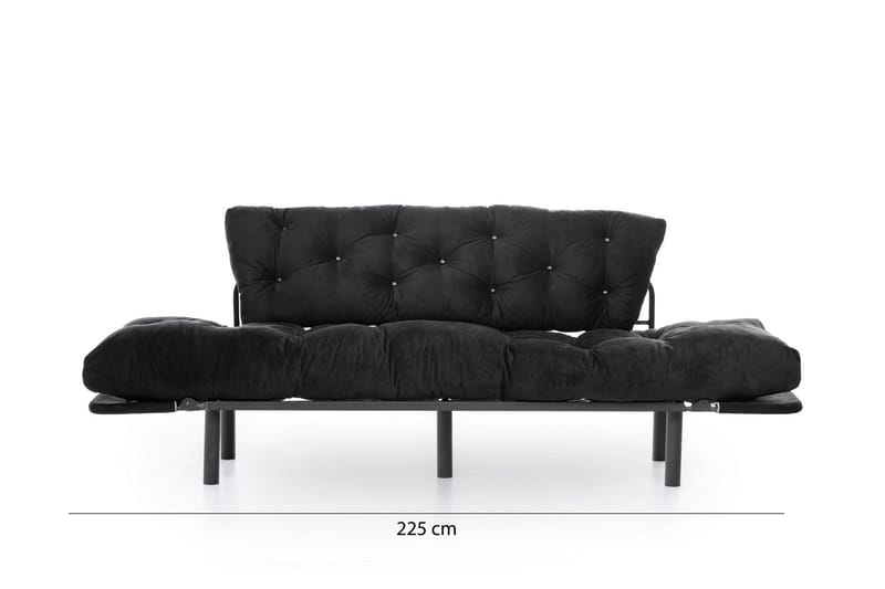 Mezonzo 3-seter Sovesofa - Svart - Møbler - Sofaer - Sovesofaer