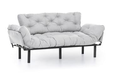 Mezonzo 3-seter Sovesofa Utfellbar 70x225 cm i Stoff - Grå - Møbler - Sofaer - Sovesofaer