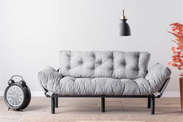 Mezonzo 3-seter Sovesofa Utfellbar 70x225 cm i Stoff - Grå - Møbler - Sofaer - Sovesofaer