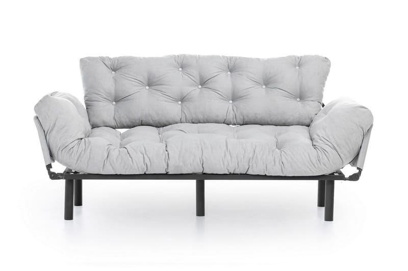 Mezonzo 3-seter Sovesofa Utfellbar 70x225 cm i Stoff, Grå