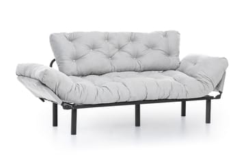 Mezonzo 3-seter Sovesofa Utfellbar 70x225 cm i Stoff - Grå - Møbler - Sofaer - Sovesofaer