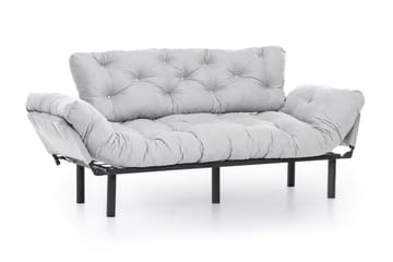 Mezonzo 3-seter Sovesofa Utfellbar 70x225 cm i Stoff - Grå - Møbler - Sofaer - Sovesofaer