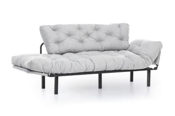 Mezonzo 3-seter Sovesofa Utfellbar 70x225 cm i Stoff - Grå - Møbler - Sofaer - Sovesofaer