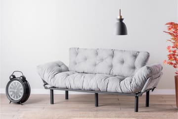 Mezonzo 3-seter Sovesofa Utfellbar 70x225 cm i Stoff - Grå - Møbler - Sofaer - Sovesofaer