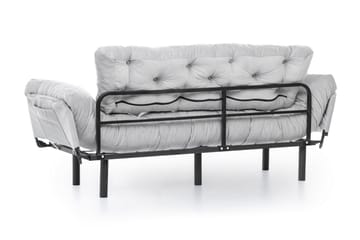 Mezonzo 3-seter Sovesofa Utfellbar 70x225 cm i Stoff - Grå - Møbler - Sofaer - Sovesofaer