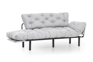 Mezonzo 3-seter Sovesofa Utfellbar 70x225 cm i Stoff - Grå - Møbler - Sofaer - Sovesofaer