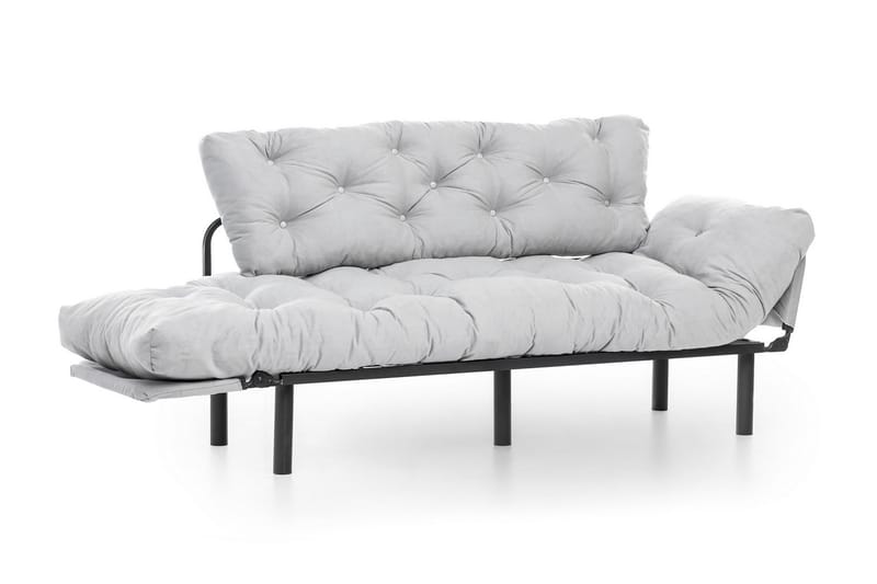 Mezonzo 3-seter Sovesofa Utfellbar 70x225 cm i Stoff - Grå - Møbler - Sofaer - Sovesofaer