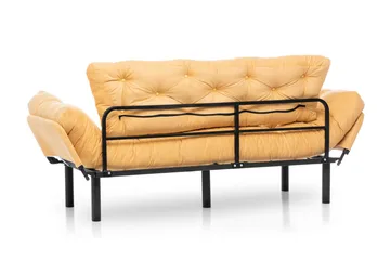 Mezonzo 3-seter Sovesofa Utfellbar 70x225 cm i Stoff - Gul - Møbler - Sofaer - Sovesofaer
