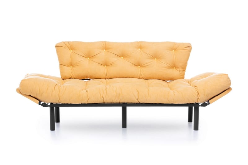 Mezonzo 3-seter Sovesofa Utfellbar 70x225 cm i Stoff - Gul - Møbler - Sofaer - Sovesofaer