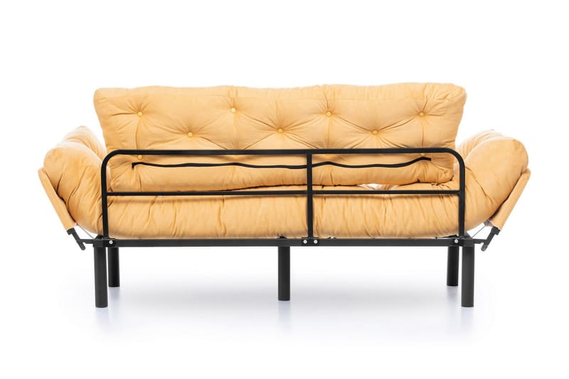 Mezonzo 3-seter Sovesofa Utfellbar 70x225 cm i Stoff - Gul - Møbler - Sofaer - Sovesofaer