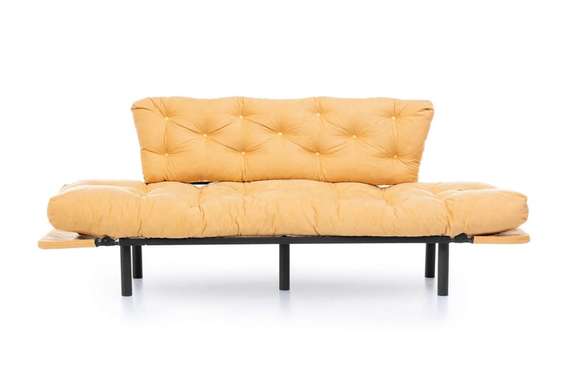 Mezonzo 3-seter Sovesofa Utfellbar 70x225 cm i Stoff - Gul - Møbler - Sofaer - Sovesofaer