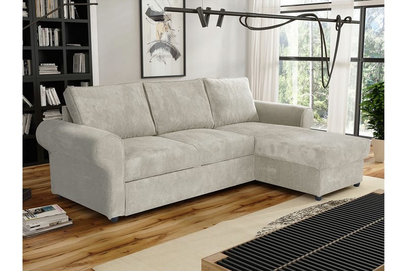 Midfeld 3-seters Hjørnesovesofa - Beige - Møbler - Sofaer - Sovesofaer