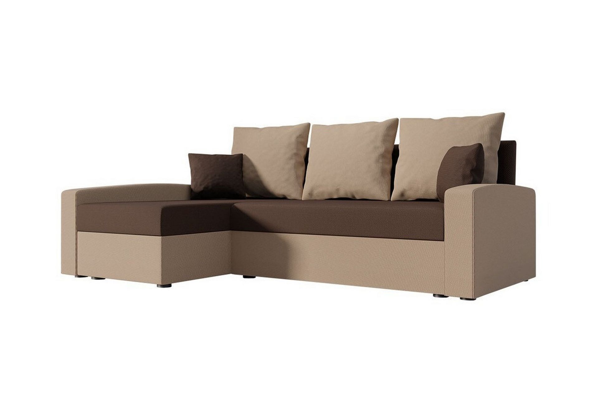 Midfeld 3-seters Hjørnesovesofa - Beige/Brun - Møbler - Sofaer - Sovesofaer
