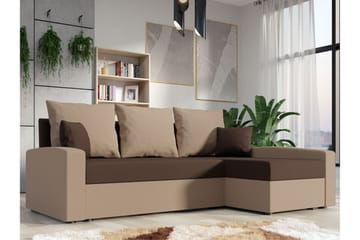 Midfeld 3-seters Hjørnesovesofa - Beige/Brun - Møbler - Sofaer - Sovesofaer