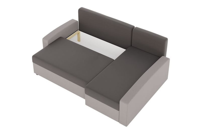 Midfeld 3-seters Hjørnesovesofa - Beige/Brun - Sovesofaer - Hjørnesovesofa