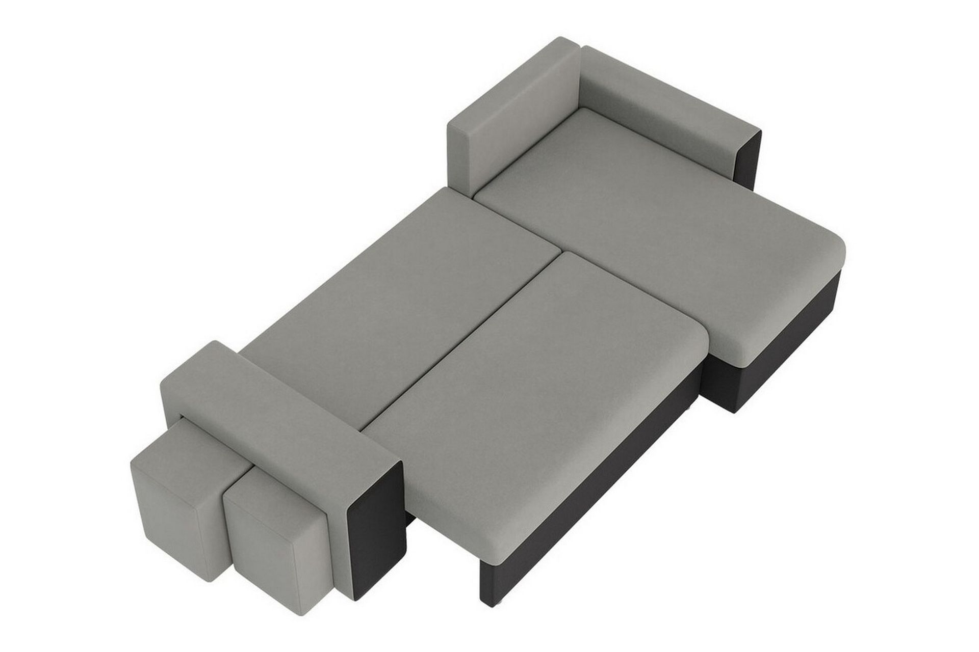 Midfeld 3-seters Hjørnesovesofa - Blå/Grå - Møbler - Sofaer - Sovesofaer