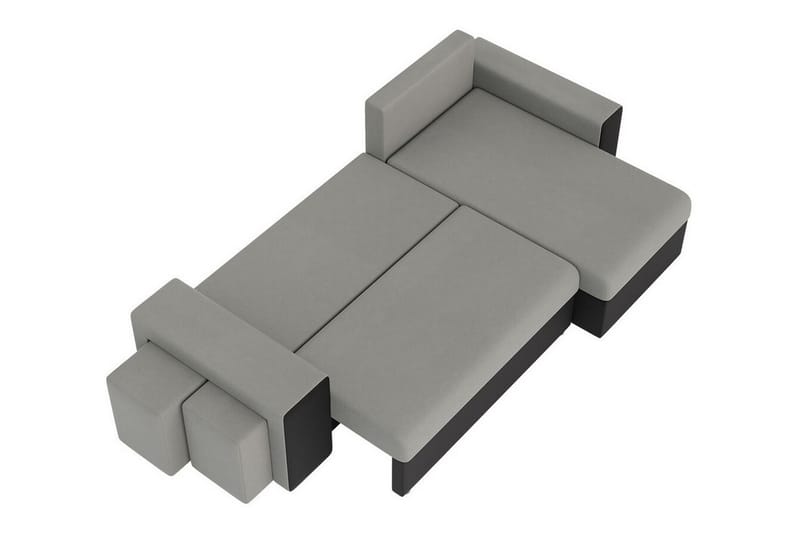 Midfeld 3-seters Hjørnesovesofa - Blå/Grå - Møbler - Sofaer - Sovesofaer