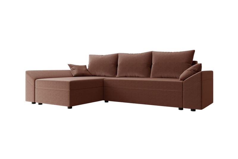 Midfeld 3-seters Hjørnesovesofa - Brun - Møbler - Sofaer - Sovesofaer