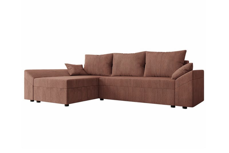 Midfeld 3-seters Hjørnesovesofa - Brun - Møbler - Sofaer - Sovesofaer