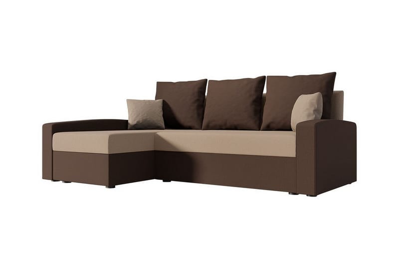 Midfeld 3-seters Hjørnesovesofa - Brun/Beige - Sovesofaer - Hjørnesovesofa