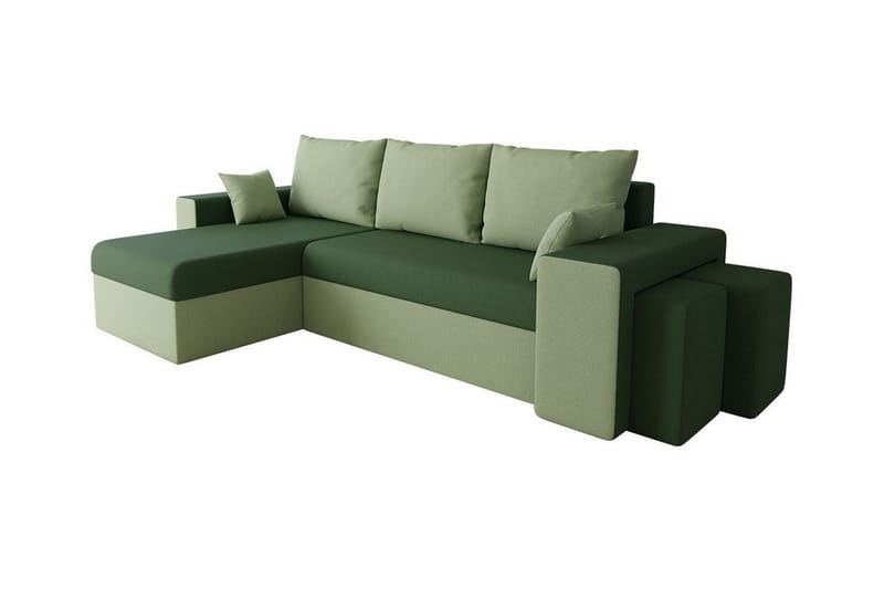 Midfeld 3-seters Hjørnesovesofa - Grøn - Møbler - Sofaer - Sovesofaer
