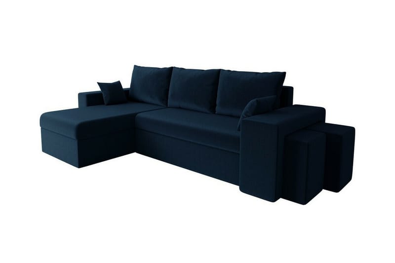 Midfeld 3-seters Hjørnesovesofa - Mørkeblå - Møbler - Sofaer - Sovesofaer