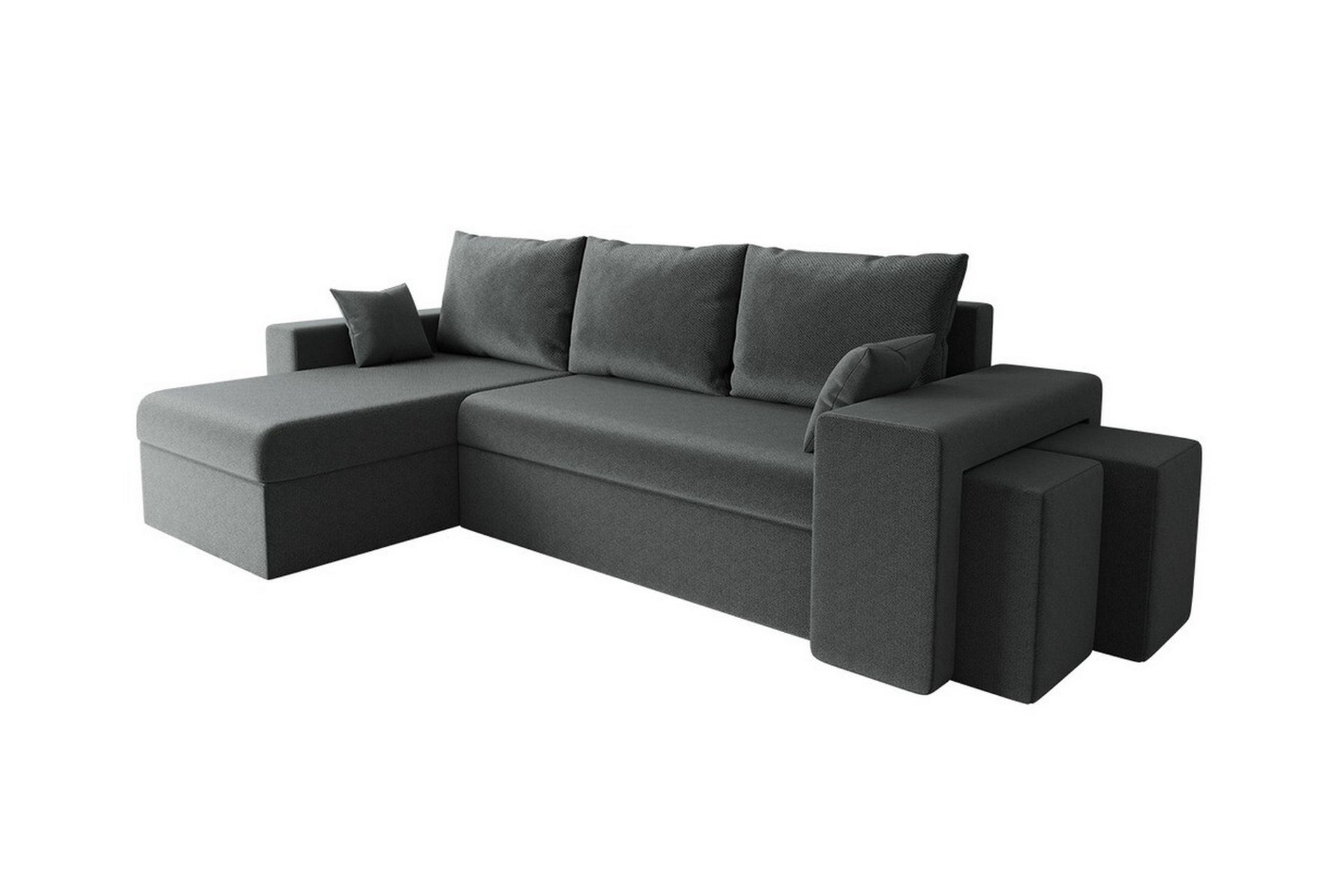Midfeld 3-seters Hjørnesovesofa - Mørkegrå - Møbler - Sofaer - Sovesofaer