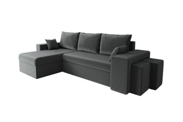 Midfeld 3-seters Hjørnesovesofa - Mørkegrå - Møbler - Sofaer - Sovesofaer
