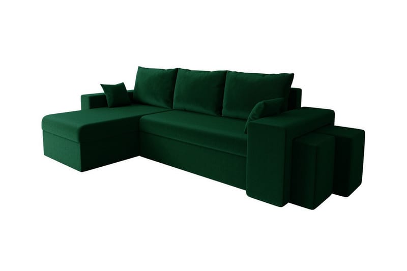 Midfeld 3-seters Hjørnesovesofa - Mørkegrønn - Møbler - Sofaer - Sovesofaer
