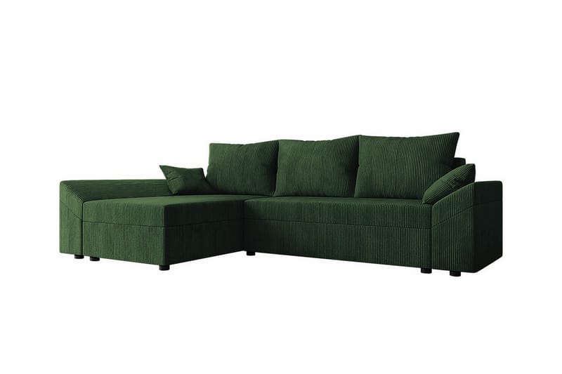 Midfeld 3-seters Hjørnesovesofa - Mørkegrønn - Møbler - Sofaer - Sovesofaer