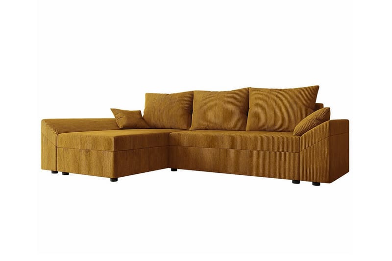 Midfeld 3-seters Hjørnesovesofa - Mørkegul - Møbler - Sofaer - Sovesofaer