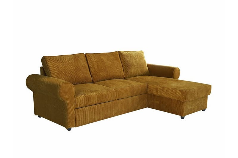 Midfeld 3-seters Hjørnesovesofa - Sennepsgul - Møbler - Sofaer - Sovesofaer