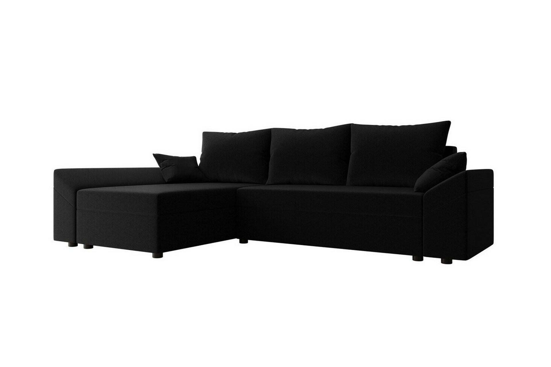 Midfeld 3-seters Hjørnesovesofa - Svart - Møbler - Sofaer - Sovesofaer
