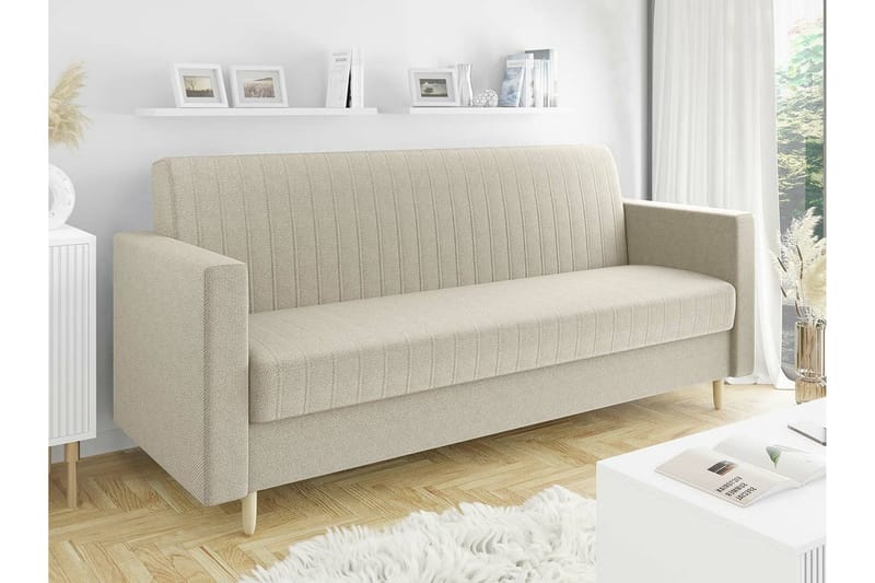 Midfeld 3-seters Sovesofa - Beige - Sovesofaer - 3 seters sovesofa