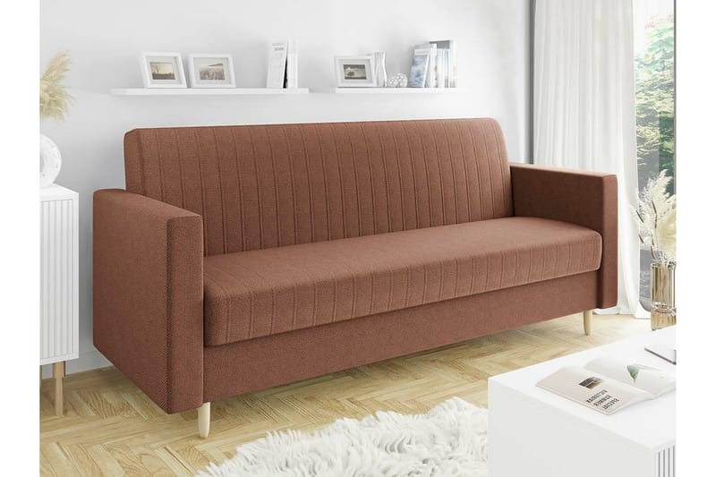 Midfeld 3-seters Sovesofa - Brun - Sovesofaer - 3 seters sovesofa