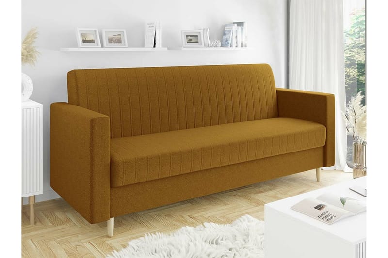 Midfeld 3-seters Sovesofa - Gul - Sovesofaer - 3 seters sovesofa