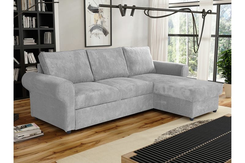 Midfeld 3-sits Hörnbäddsoffa Light grey/Dark grey - Møbler - Sofaer - Sovesofaer