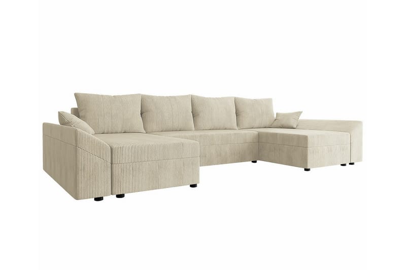 Midfeld 4-seters Hjørnesovesofa - Beige - Møbler - Sofaer - Sovesofaer