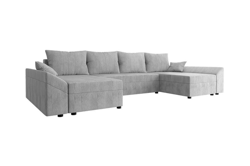 Midfeld 4-seters Hjørnesovesofa - Lysegrå - Møbler - Sofaer - Sovesofaer