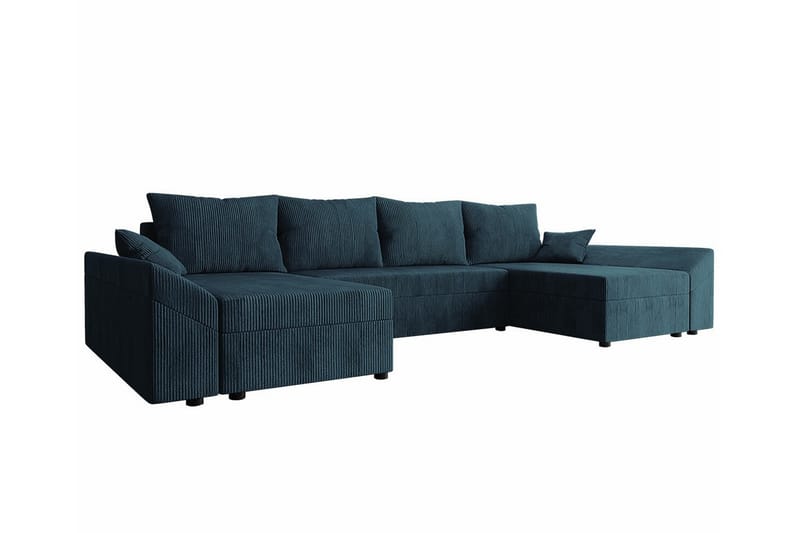 Midfeld 4-seters Hjørnesovesofa - Mørkeblå - Møbler - Sofaer - Sovesofaer