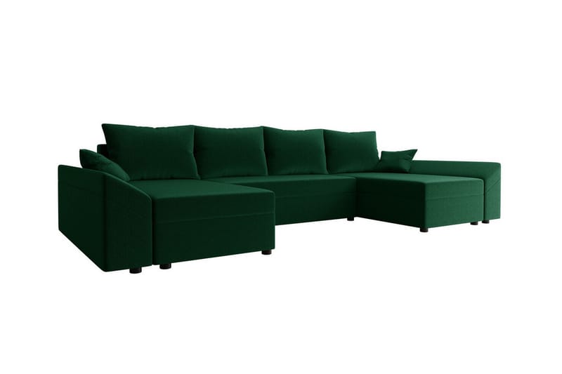 Midfeld 4-seters Hjørnesovesofa - Mørkegrønn - Møbler - Sofaer - Sovesofaer