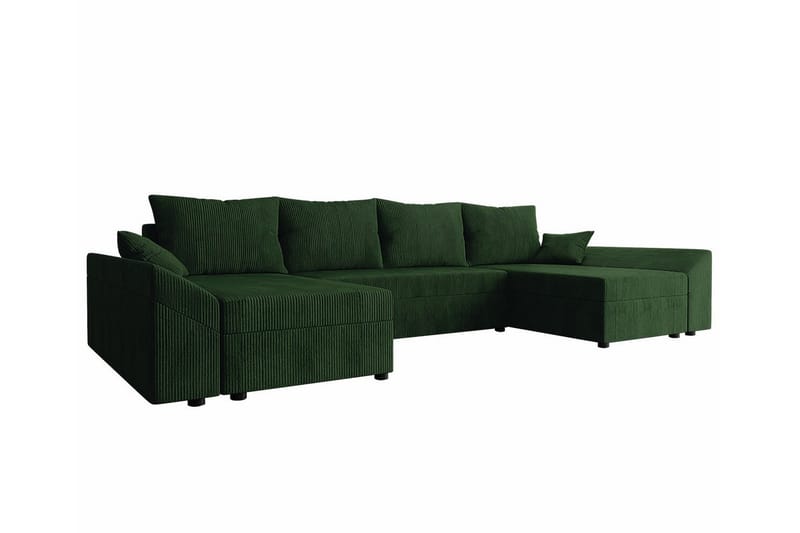 Midfeld 4-seters Hjørnesovesofa - Mørkegrønn - Møbler - Sofaer - Sovesofaer