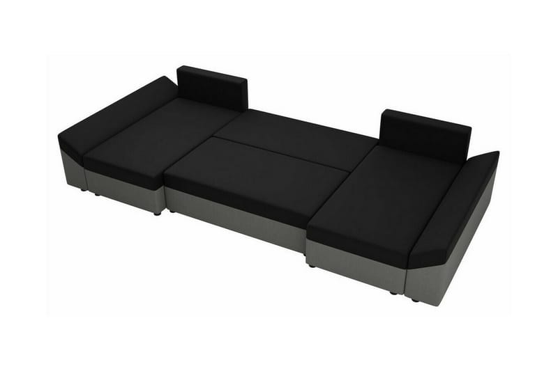 Midfeld 4-sits Hörnbäddsoffa Dark brown/black - Møbler - Sofaer - Sovesofaer